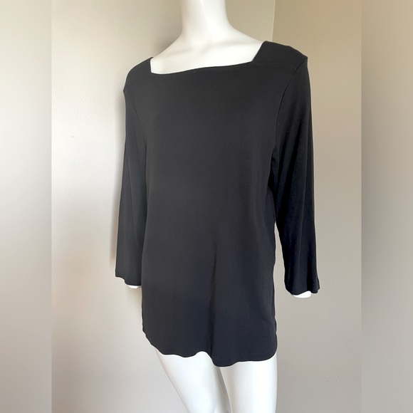 Chico's Ultimate Tee Black Squareneck Tunic Size XL - Picture 1 of 7